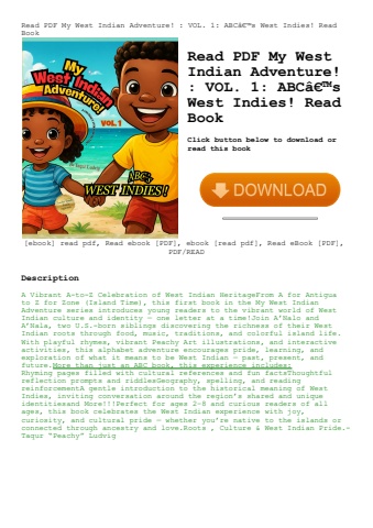 read pdf my west indian adventure!  vol