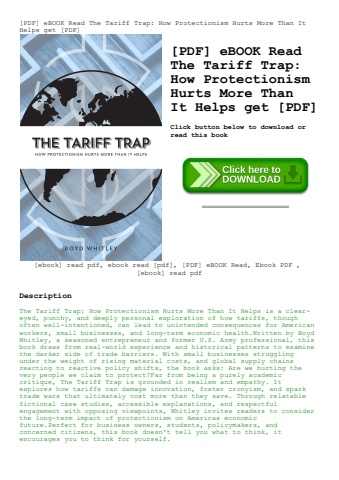 [pdf] ebook read the tariff trap how protectionism hurts more than it helps get [pdf]