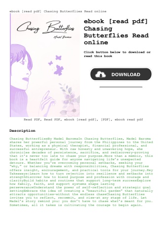 ebook [read pdf] chasing butterflies read online