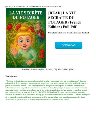 [read] la vie secrãƒâˆte du potager (french edition) full pdf