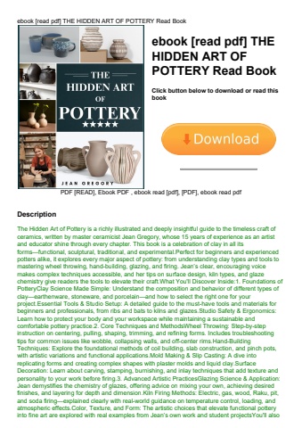 ebook [read pdf] the hidden art of pottery read book