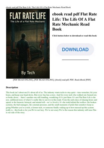 ebook read pdf flat rate life the life of a flat rate mechanic read book