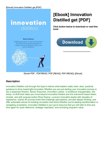 [ebook] innovation distilled get [pdf]