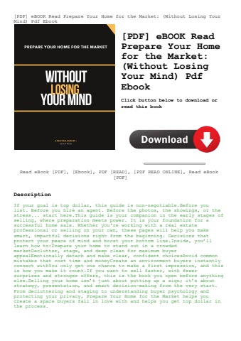 [pdf] ebook read prepare your home for the market (without losing your mind) pdf ebook