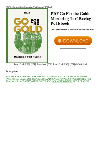 pdf go for the gold mastering turf racing pdf ebook