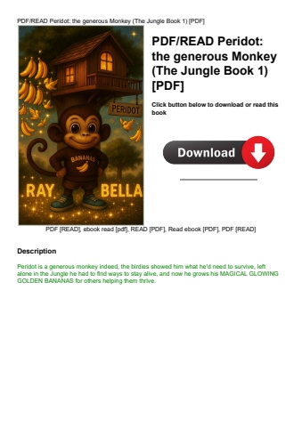 pdfread peridot the generous monkey (the jungle book 1) [pdf]