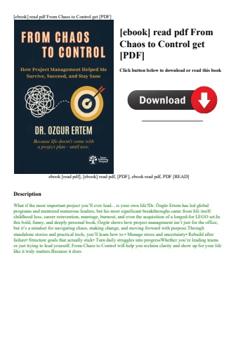 [ebook] read pdf from chaos to control get [pdf]