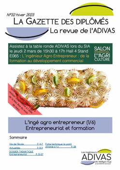 Gazette ADIVAS n°32 Entrepreneuriat