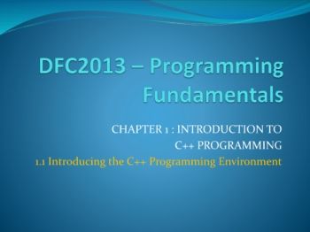 FP 201 – Programming Fundamentals