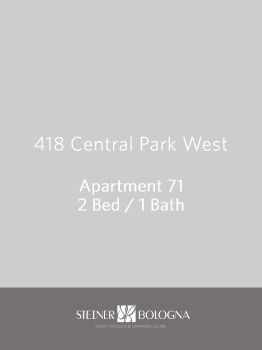 418 Central Park West Presentation