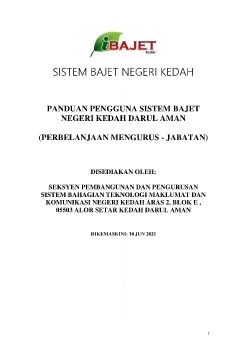 Perbelanjaan Mengurus (Jabatan)