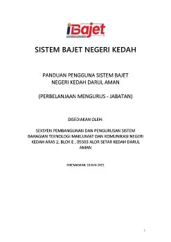 Perbelanjaan Mengurus (Jabatan)