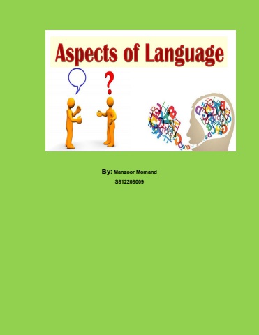 Learning materials of language aspect