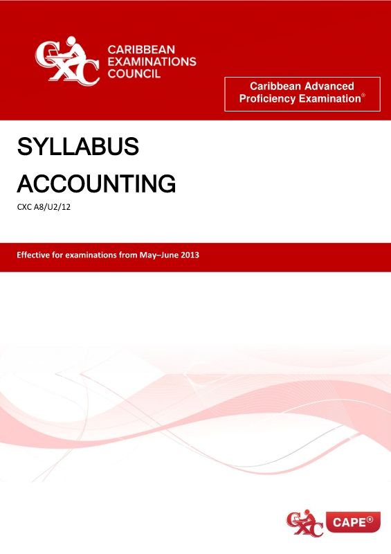 CAPE Accounting Syllabus
