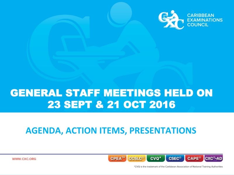 CXC General Staff Meeting