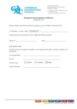 Contract - Development of Learning Resource Materials