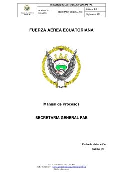 MANUAL DE LA SECRETARIA GENERAL FAE 