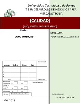 TRABAJOS DE CALIDAD-PERLA