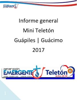 Informe Mini Teleton  Guacimo y Guapiles