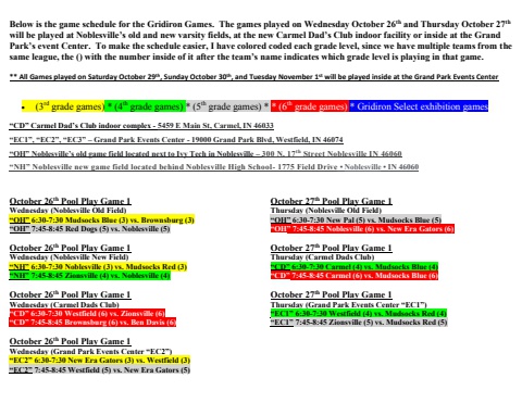 22' Gridiron Games All Star Game Schedule (1)