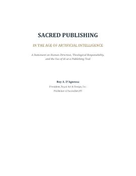 Sacred Publishing in the Age of Artificial Intelligence