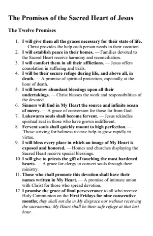 the promises of the sacred heart of jesus