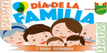 Álbum Familiar 1 Secundaria IE Santa Bárbara