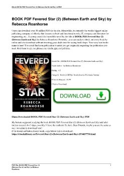 BOOK PDF Fevered Star (2) (Between Earth and Sky) by Rebecca Roanhorse