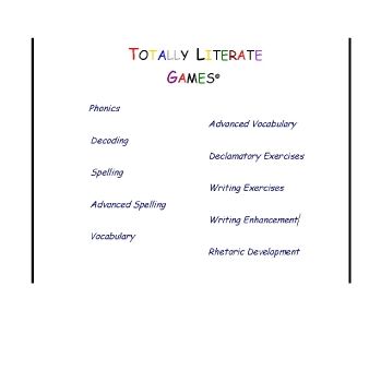 Intro to Totally Literate Games