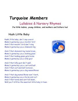 Hush Little Baby for Turquoise_Classical