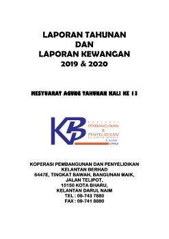 LAPORAN TAHUNAN KPPKB