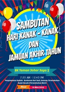 BUKU PROGRAM HARI KANAK - KANAK & JAMUAN AKHIR TAHUN  2019