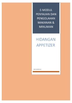 E-MODUL HIDANGAN APPETIZER