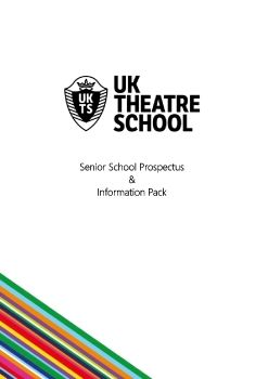 UKTheatreSchool Prospectus 2020-21 - Senior School