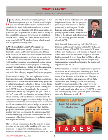 Local Ad Valorem Tax Reduction (LAVTR) County Comment Article Series: What is LAVTR | LAVTR Part 1: A History Lesson | Part 2: Learning from Loss | Part 3: So What Now