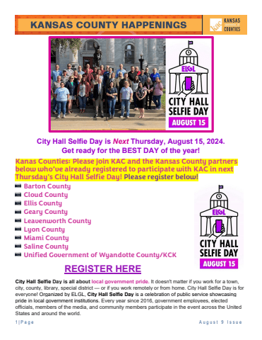 Kansas County Happenings August 9 Issue