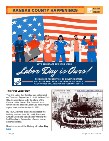 Kansas County Happenings August 30 Issue