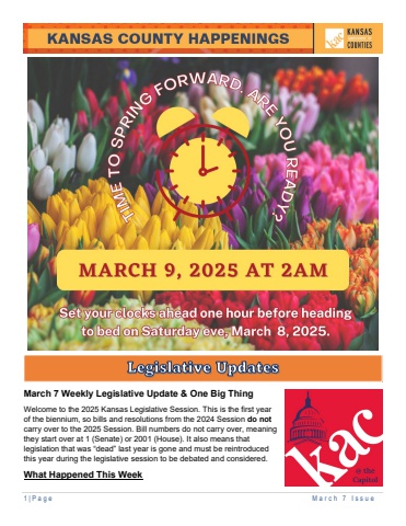 Kansas County Happenings March 7 Issue