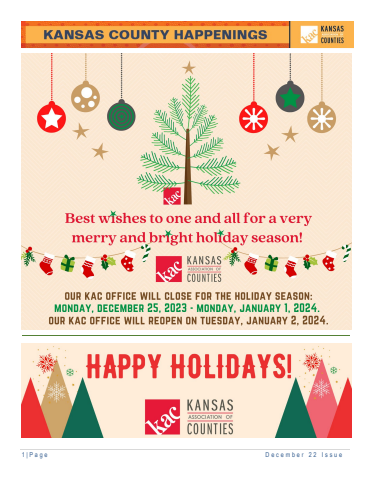Kansas County Happenings December 21 Issue