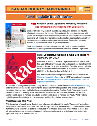 Kansas County Happenings February 10 Issue