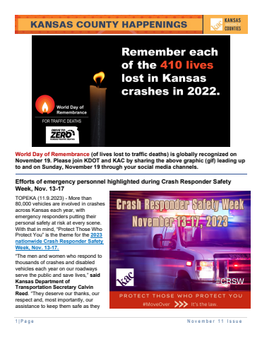 Kansas County Happenings November 11 Issue
