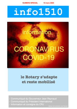 N° SPECIAL CORONAVIRUS 16-03-2020