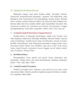 B. Manajemen keadaan darurat