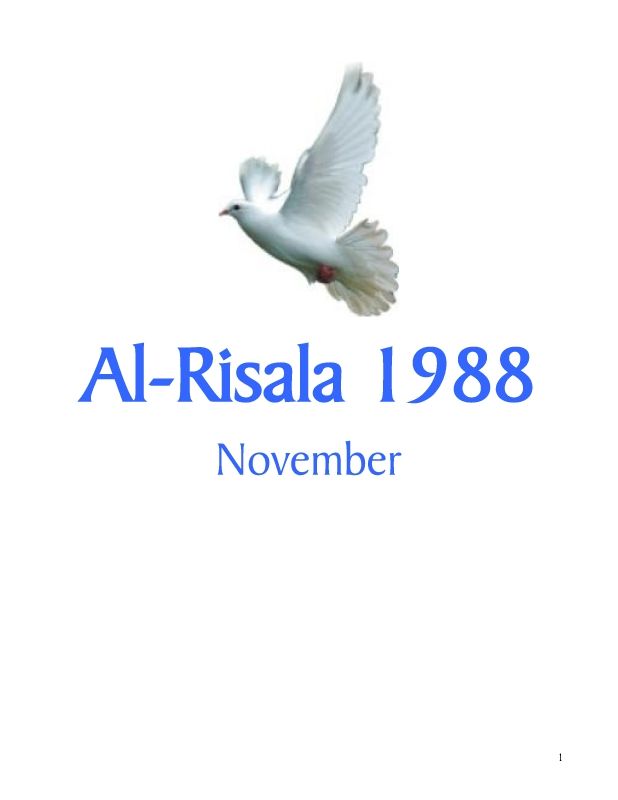 Al Risala (English) Nov'88