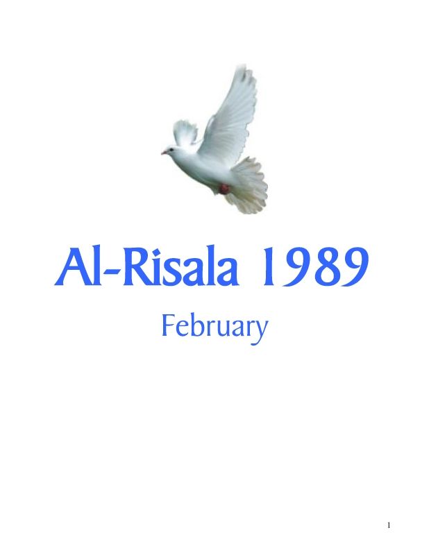 Al Risala (English) Feb'89