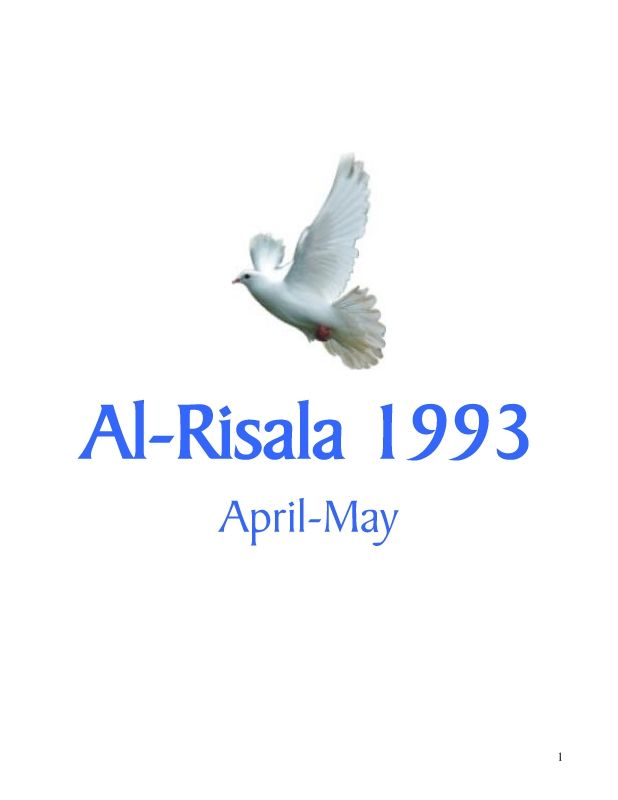 Al Risala (English) Apr-May'93