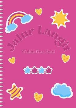Pink Yellow Colorful Cute Retro Portfolio Cover A4 Document