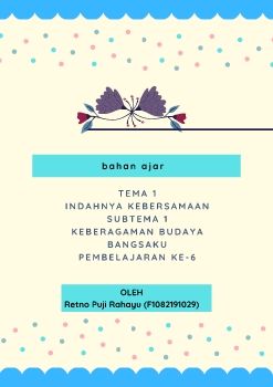 Bahan ajar kelas 4 tema 1 subtema 1 pembelajaran 1