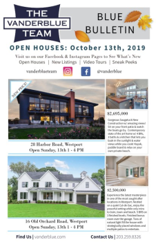 Open Houses Sunday 13th