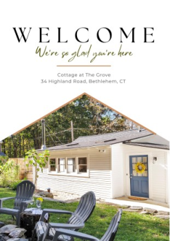 Cottage at the Grove WELCOME BOOK